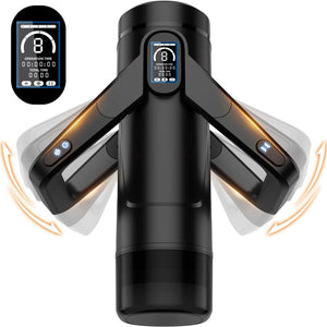 CyberSkin The Wing - Thrusting Massaging Auto Masturbator with Heater - Black