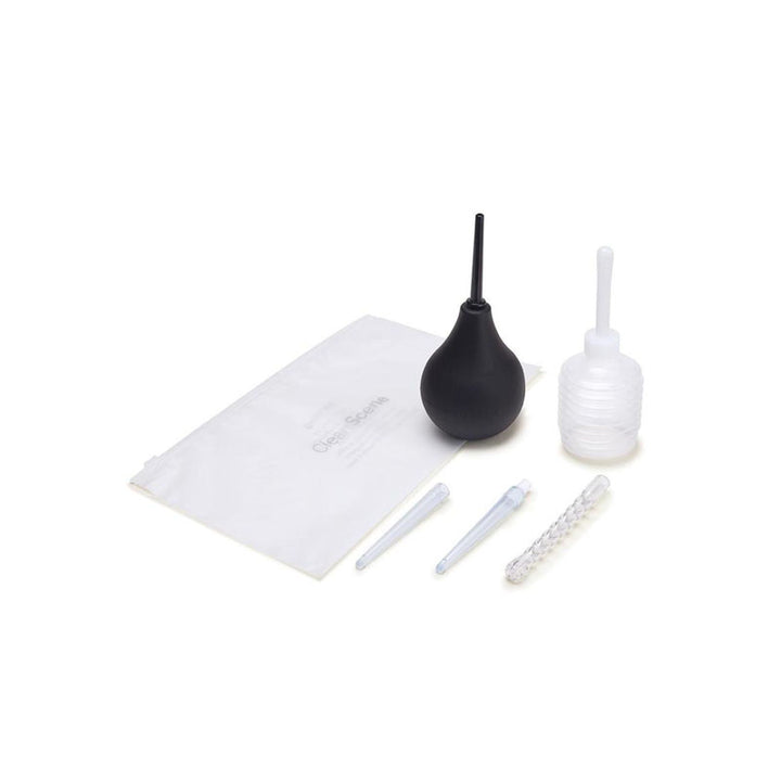 CleanScene 7 Piece Anal Douche Set with Flexible Tip Head