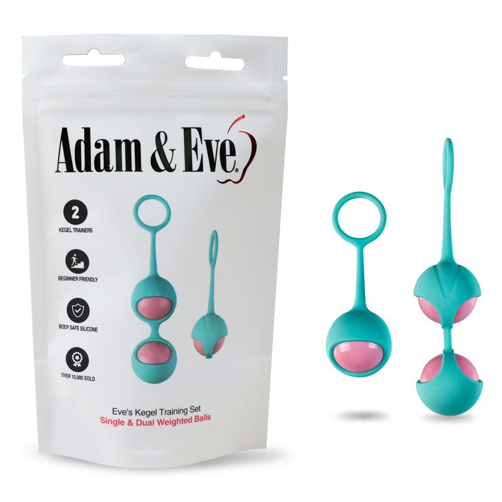 Adam & Eve Eve's Kegel Training - Teal/Pink - Set of 2