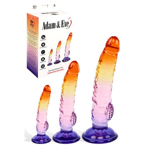 Adam & Eve Sunset Dreams Trio - Multicoloured Dildos Set - Set of 3 Sizes