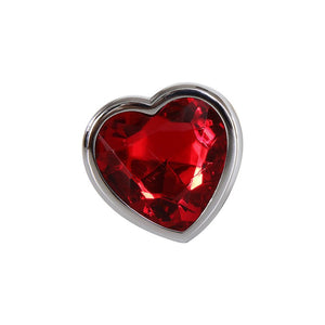 Adam & Eve Red Heart Gem Anal Plug - Small