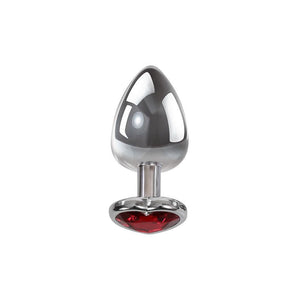 Adam & Eve Red Heart Gem Anal Plug - Medium