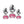 Adam & Eve Pink Gem Anal Plug Set - 3 Sizes