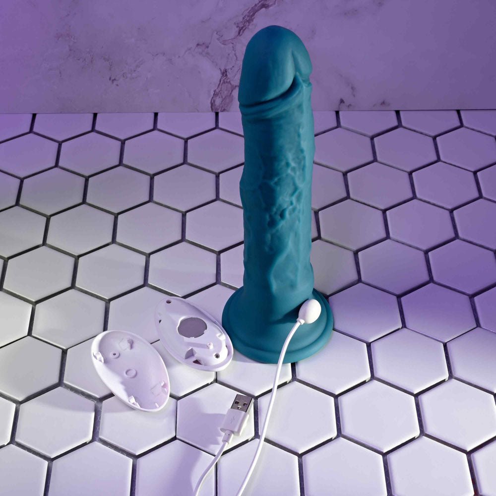 Evolved Tsunami - Vibrating Dong With Remote Control - Blue