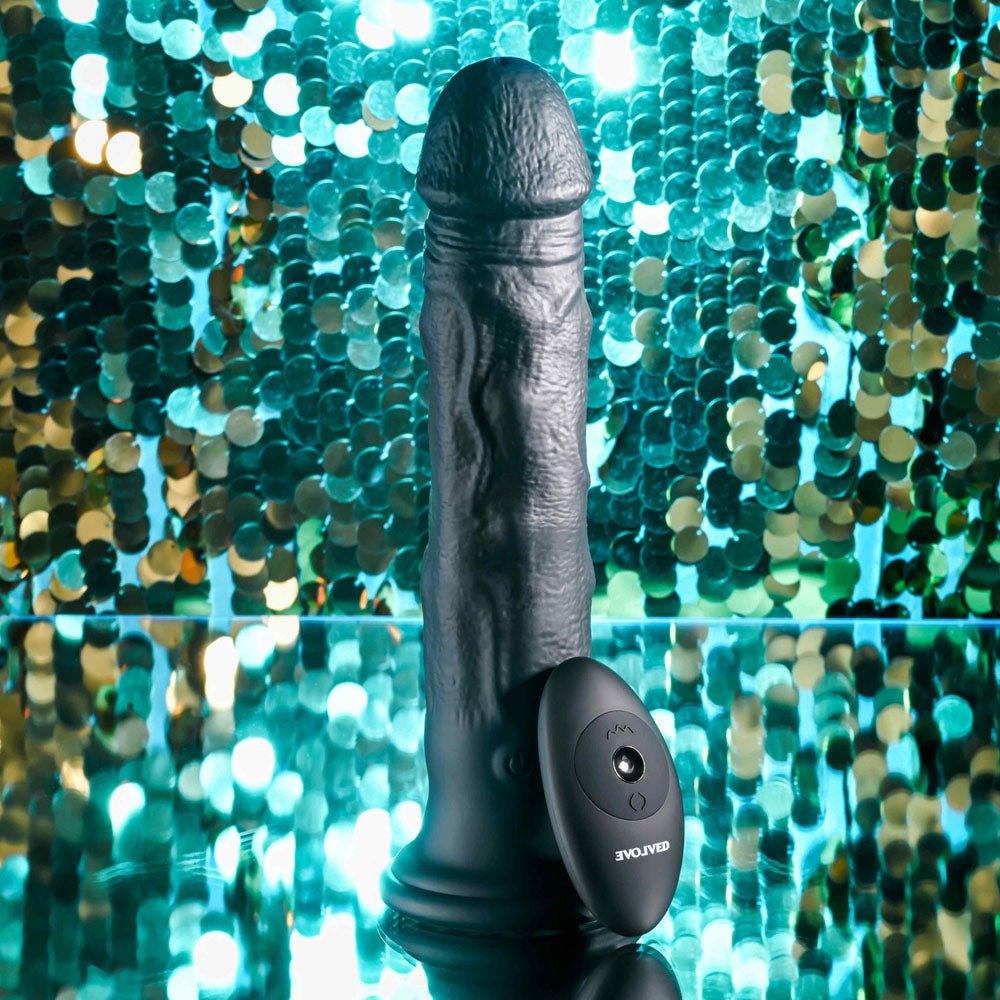 Evolved Black Thunder Vibrator With Remote - Black