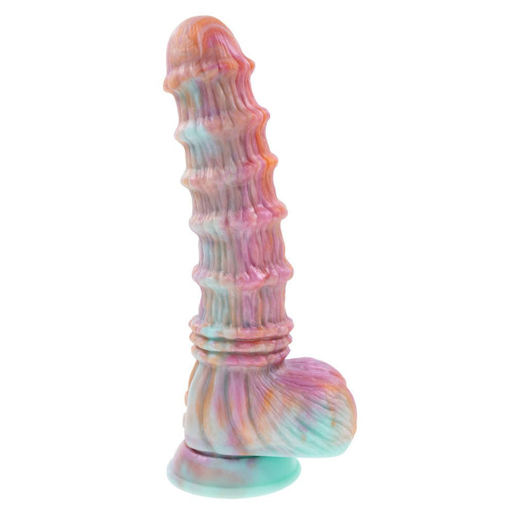 Evolved Fantasy Vibrating Fantasy Dildo with Remote - Multicoloured