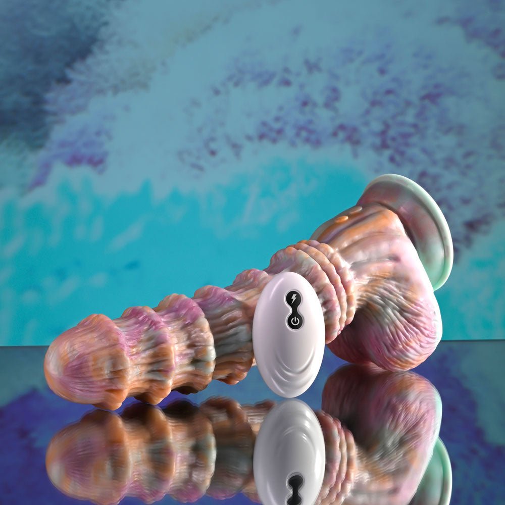 Evolved Fantasy Vibrating Fantasy Dildo with Remote - Multicoloured