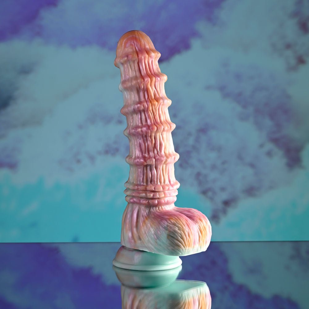 Evolved Fantasy Vibrating Fantasy Dildo with Remote - Multicoloured