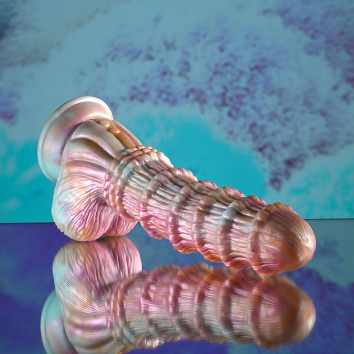 Evolved Fantasy Vibrating Fantasy Dildo with Remote - Multicoloured