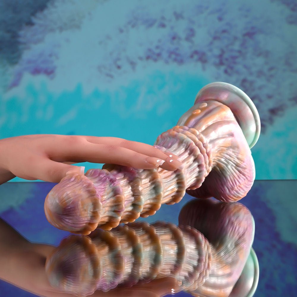 Evolved Fantasy Vibrating Fantasy Dildo with Remote - Multicoloured