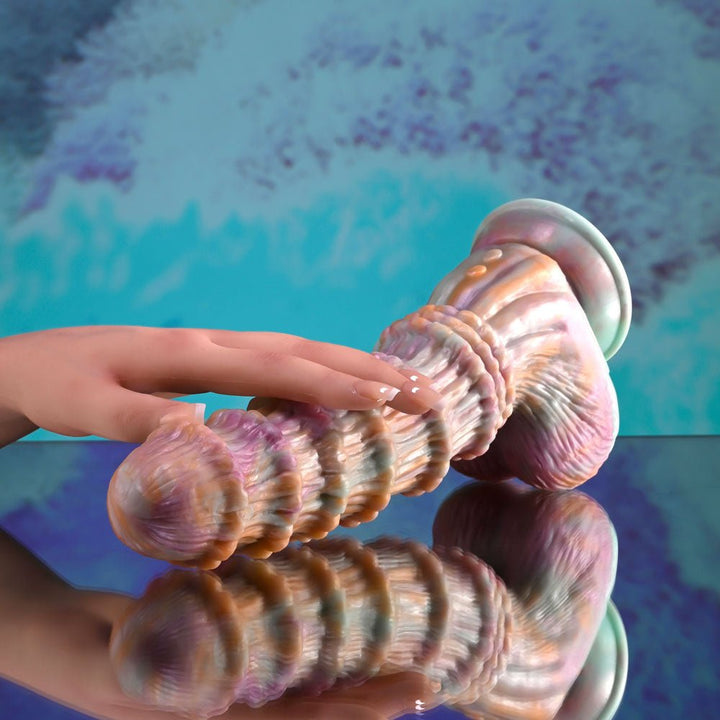 Evolved Fantasy Vibrating Fantasy Dildo with Remote - Multicoloured