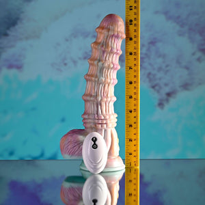 Evolved Fantasy Vibrating Fantasy Dildo with Remote - Multicoloured