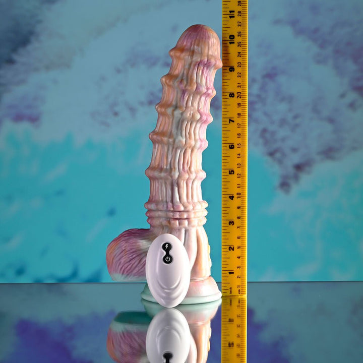 Evolved Fantasy Vibrating Fantasy Dildo with Remote - Multicoloured