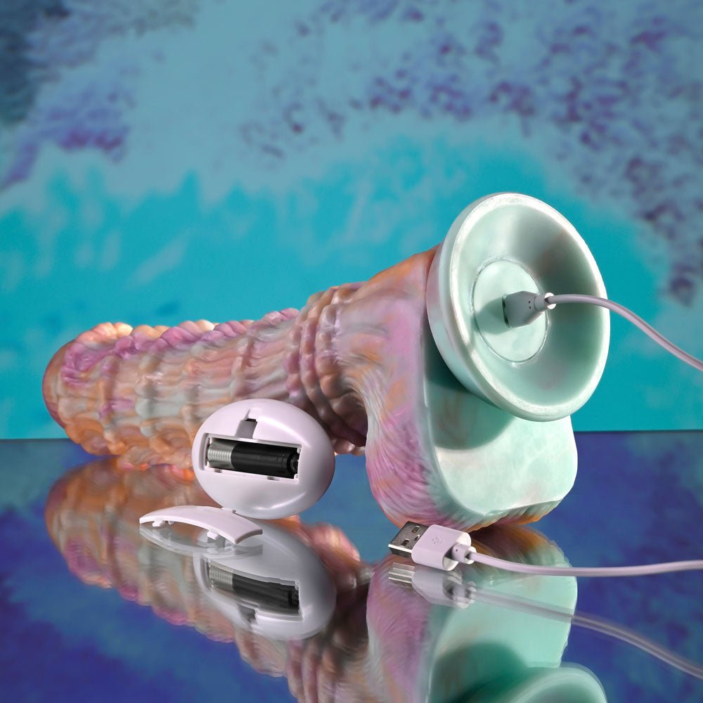 Evolved Fantasy Vibrating Fantasy Dildo with Remote - Multicoloured