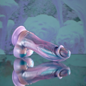 Evolved Mythical Vibrating Fantasy Dildo with Remote  - Multicoloured