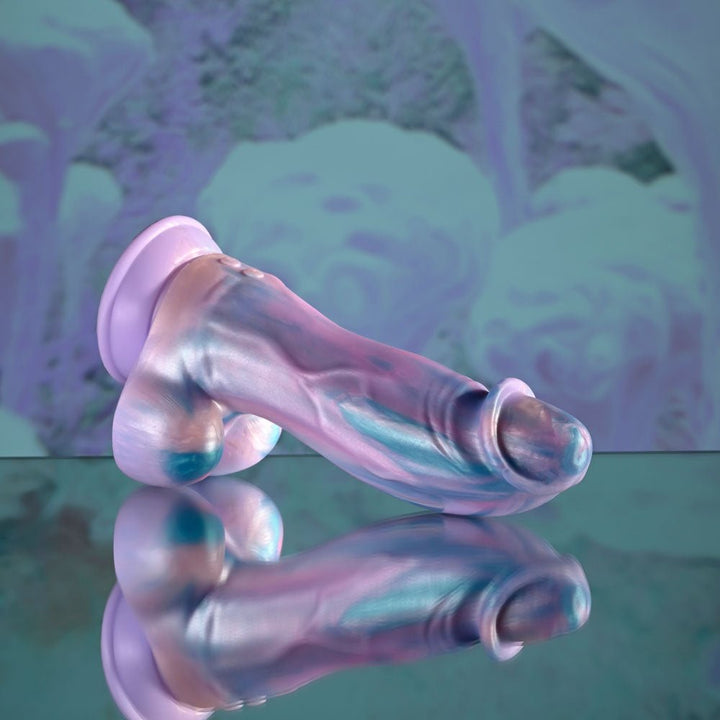 Evolved Mythical Vibrating Fantasy Dildo with Remote  - Multicoloured