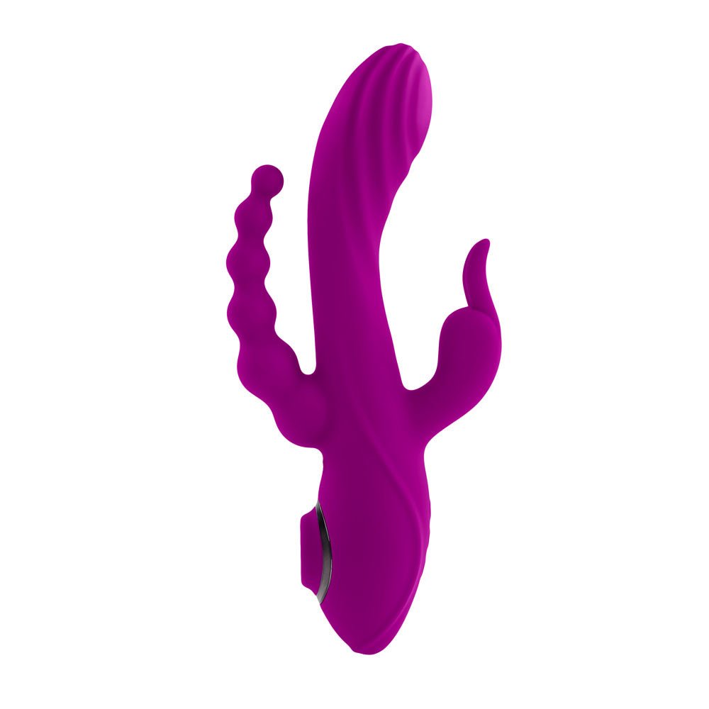Evolved Fourgasm Triple Vibrator with Suction - Purple
