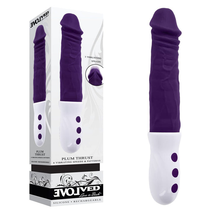 Evolved Plum Thrust - Thrusting Vibrator - Purple