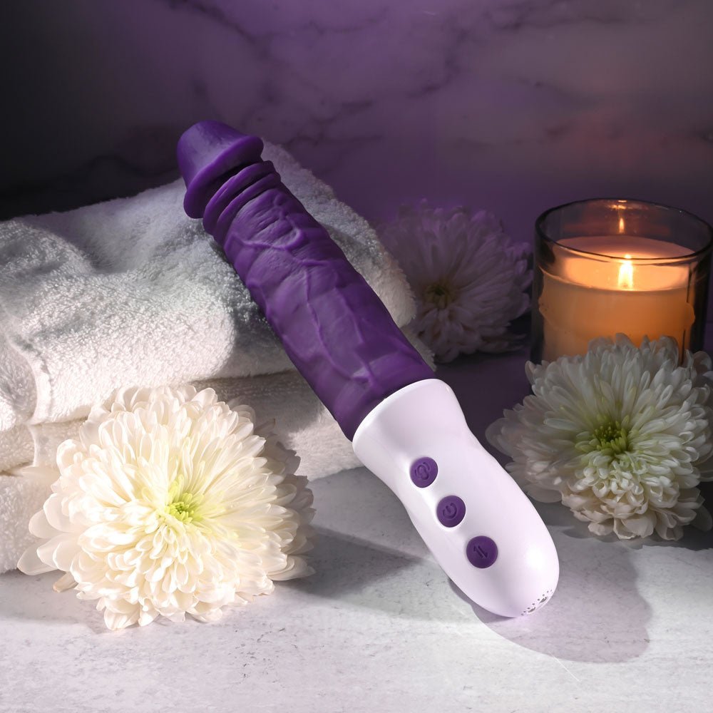 Evolved Plum Thrust - Thrusting Vibrator - Purple