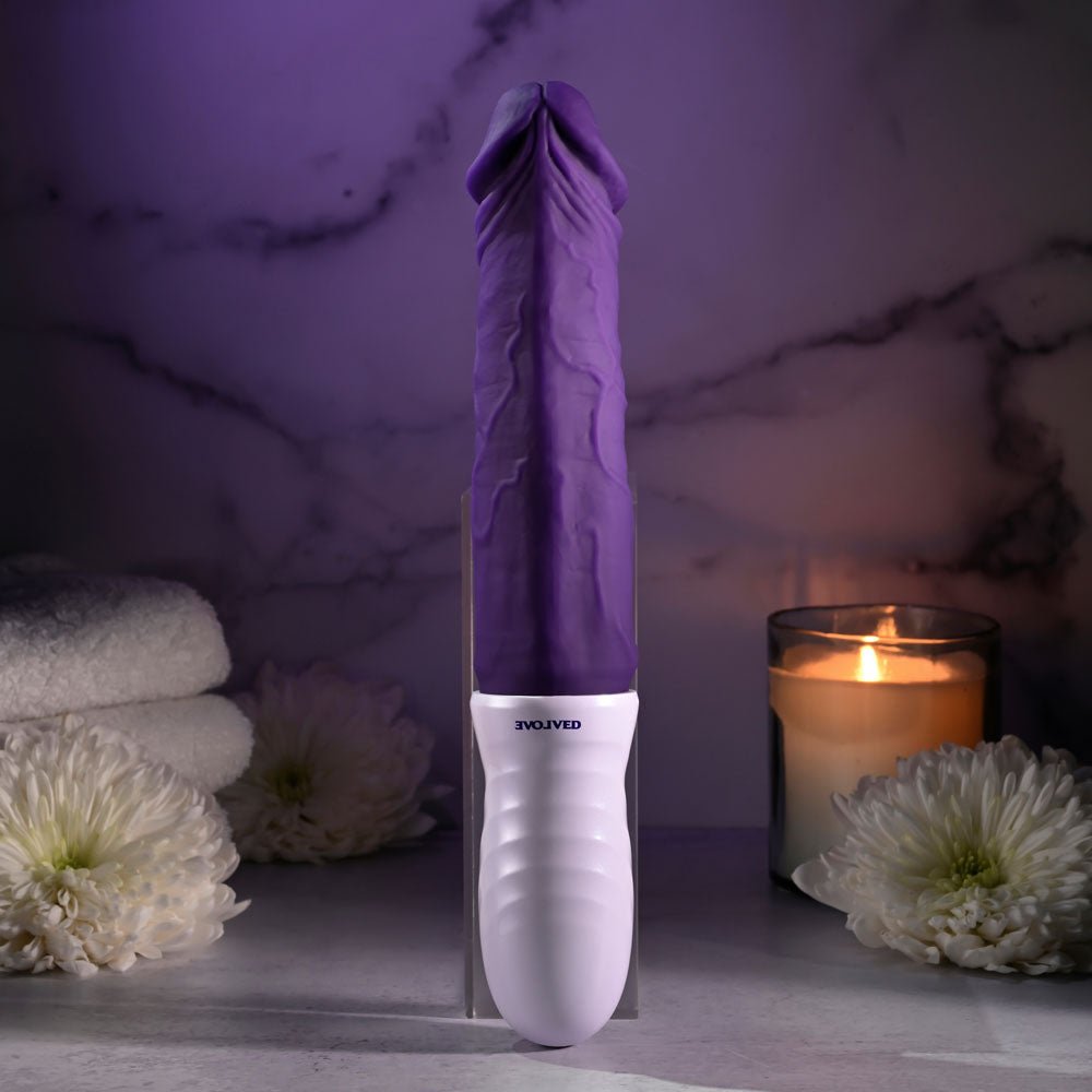 Evolved Plum Thrust - Thrusting Vibrator - Purple