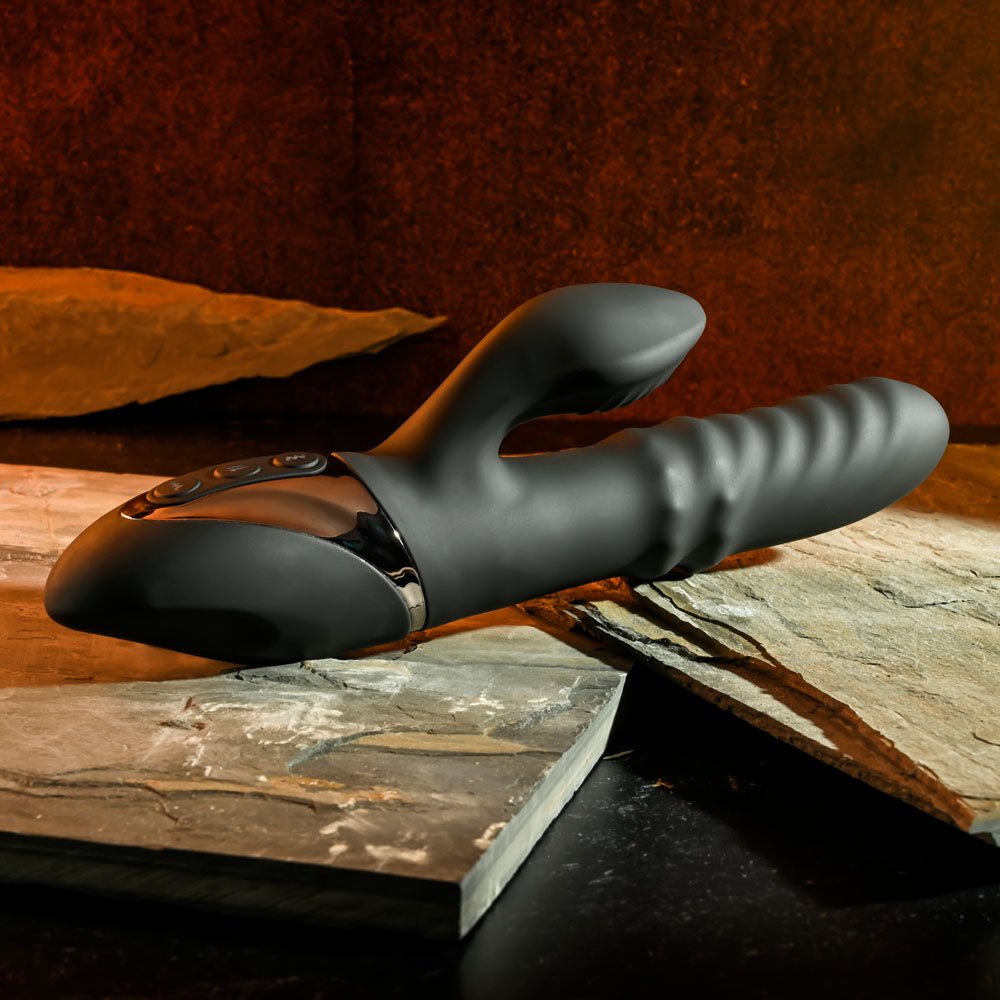 Evolved Ring It Home Rabbit Vibrator - Black