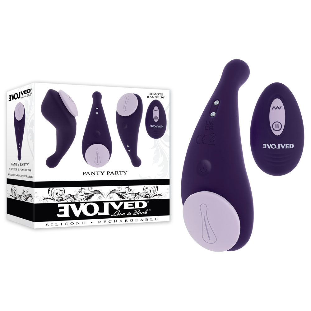 Evolved Panty Party - Panty Vibrator with Remote Control - Purple