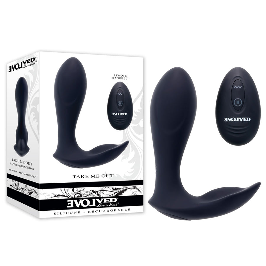 Evolved Take Me Out - Wearable Vibrator with Remote Control - Black