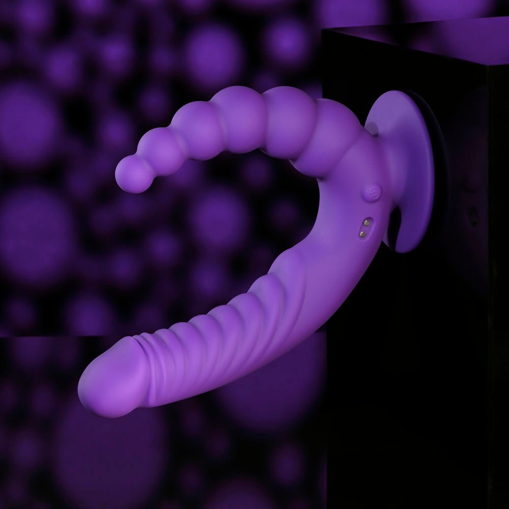 Evolved The Rider Double Ended Vibrator with Remote - Purple