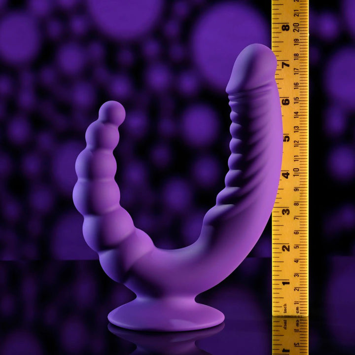 Evolved The Rider Double Ended Vibrator with Remote - Purple