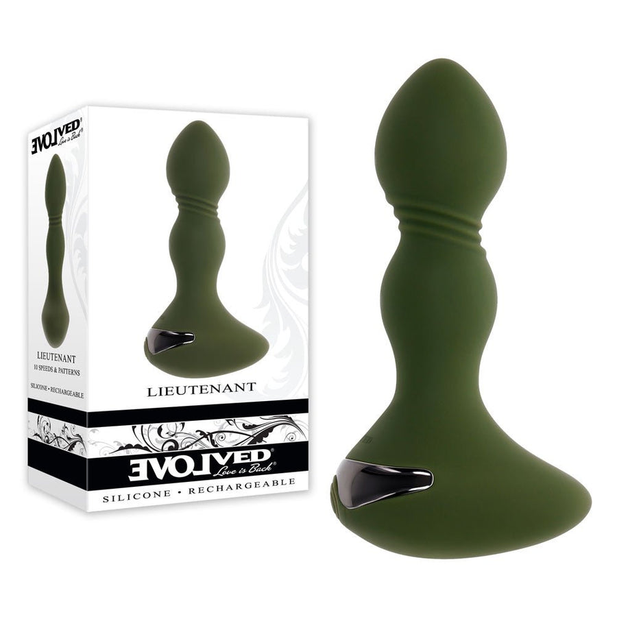 Evolved Lieutenant - Vibrating Butt Plug - Green