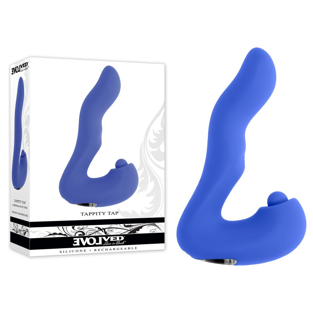 Evolved Tappity Tap Purple Vibrator with Tapping Stimulator