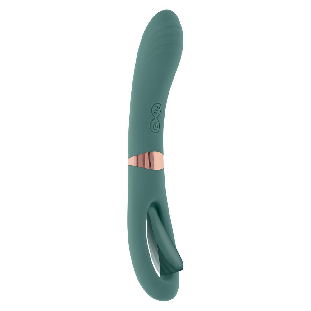 Evolved Chick Flick - Vibrator with Flicking Tip - Olive Green