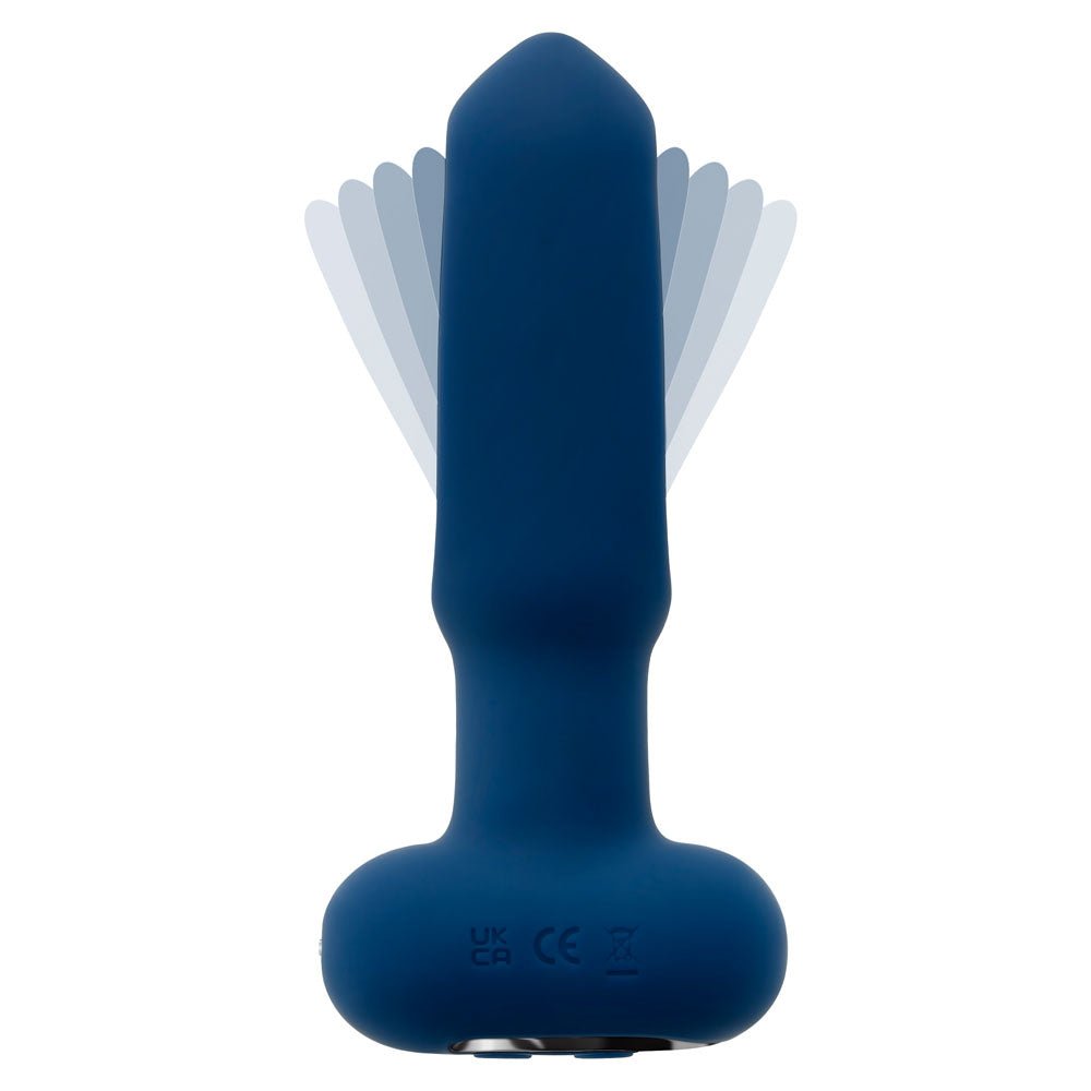 Evolved The Flapper - Vibrating Butt Plug with Remote - Blue