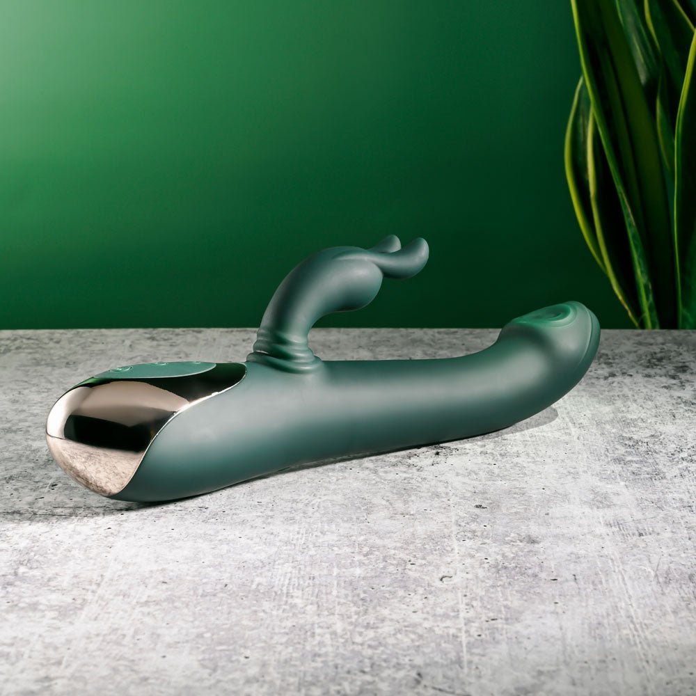 Evolved Rabbit Tap Tap - Vibrator with Tapping Tip - Green