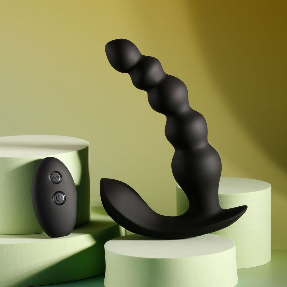 Evolved Bead Me Up - Vibrating Anal Beads with Remote Control - Black