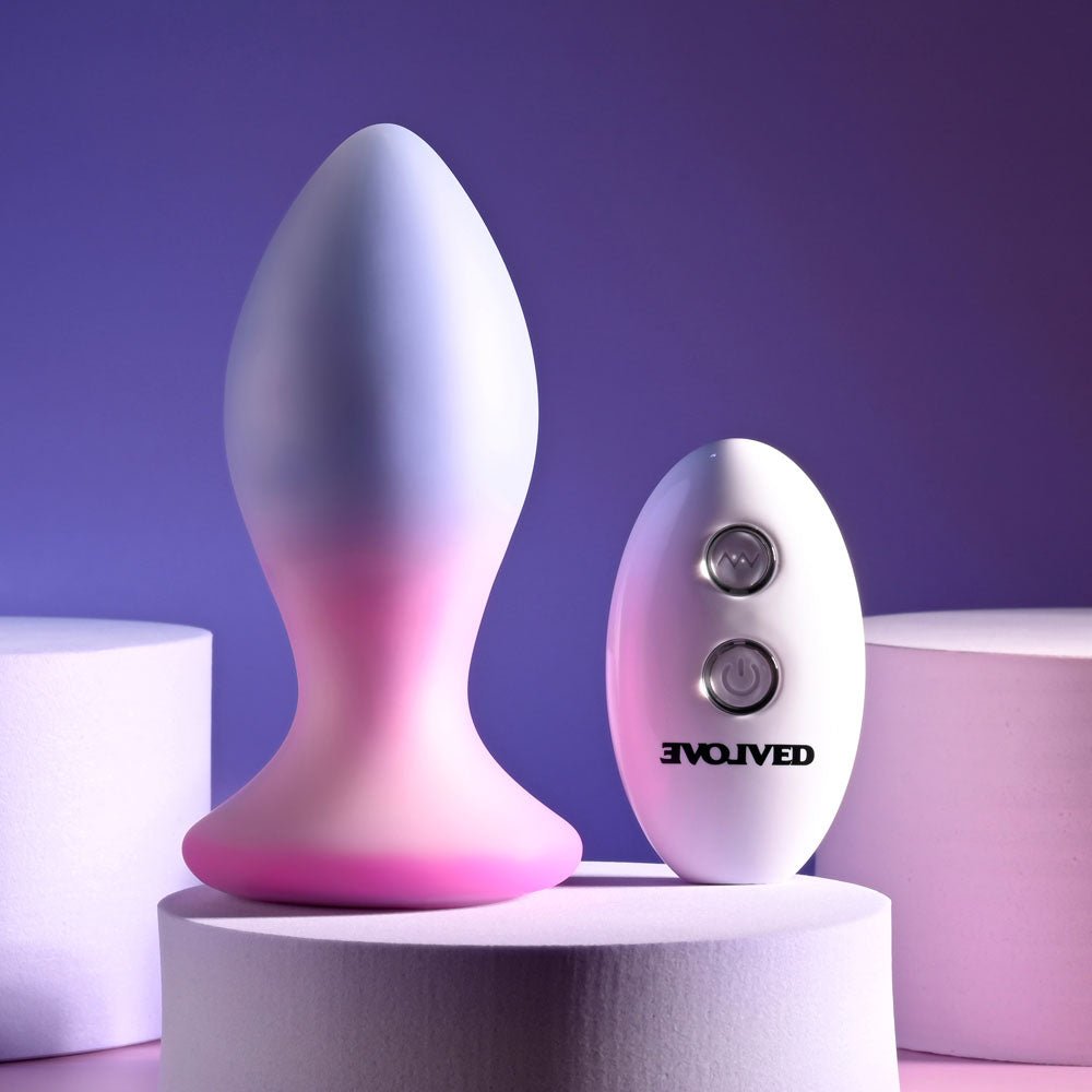Evolved Paradise Plug - Vibrating Butt Plug - Pink/Purple