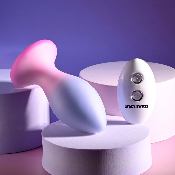 Evolved Paradise Plug - Vibrating Butt Plug - Pink/Purple