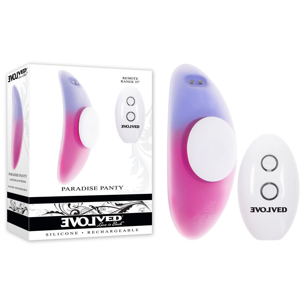 Evolved Paradise Panty Vibrator with Remote Control - Pink/Purple