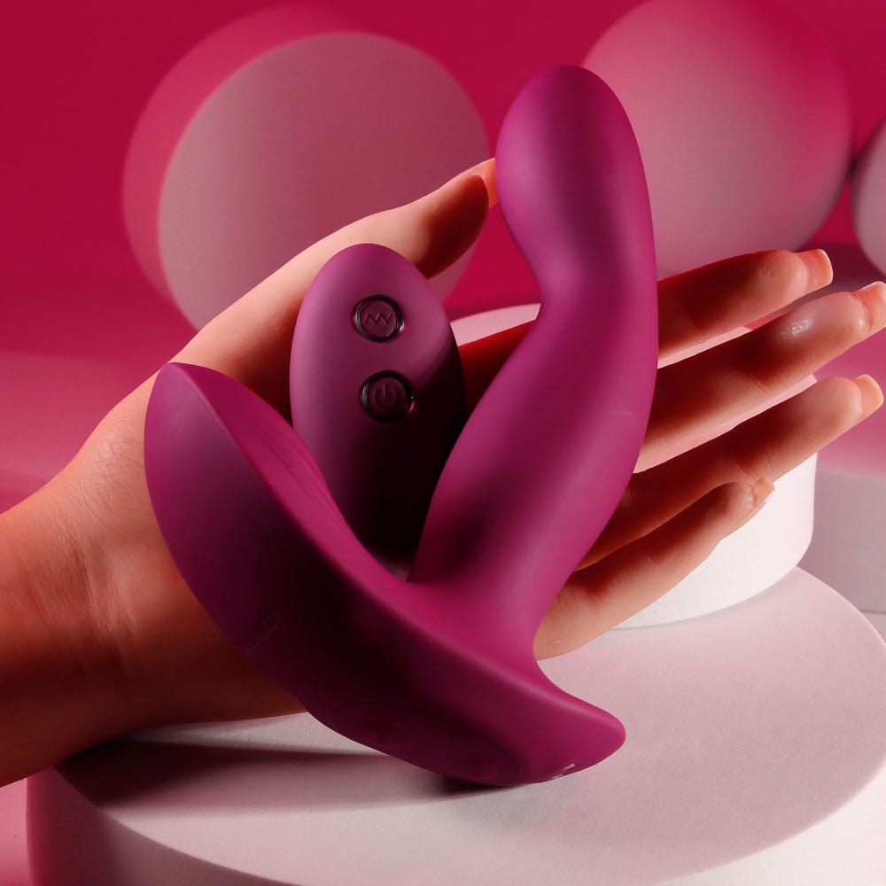Evolved Come On Over - Vibrator with Wireless Remote - Burgundy Red