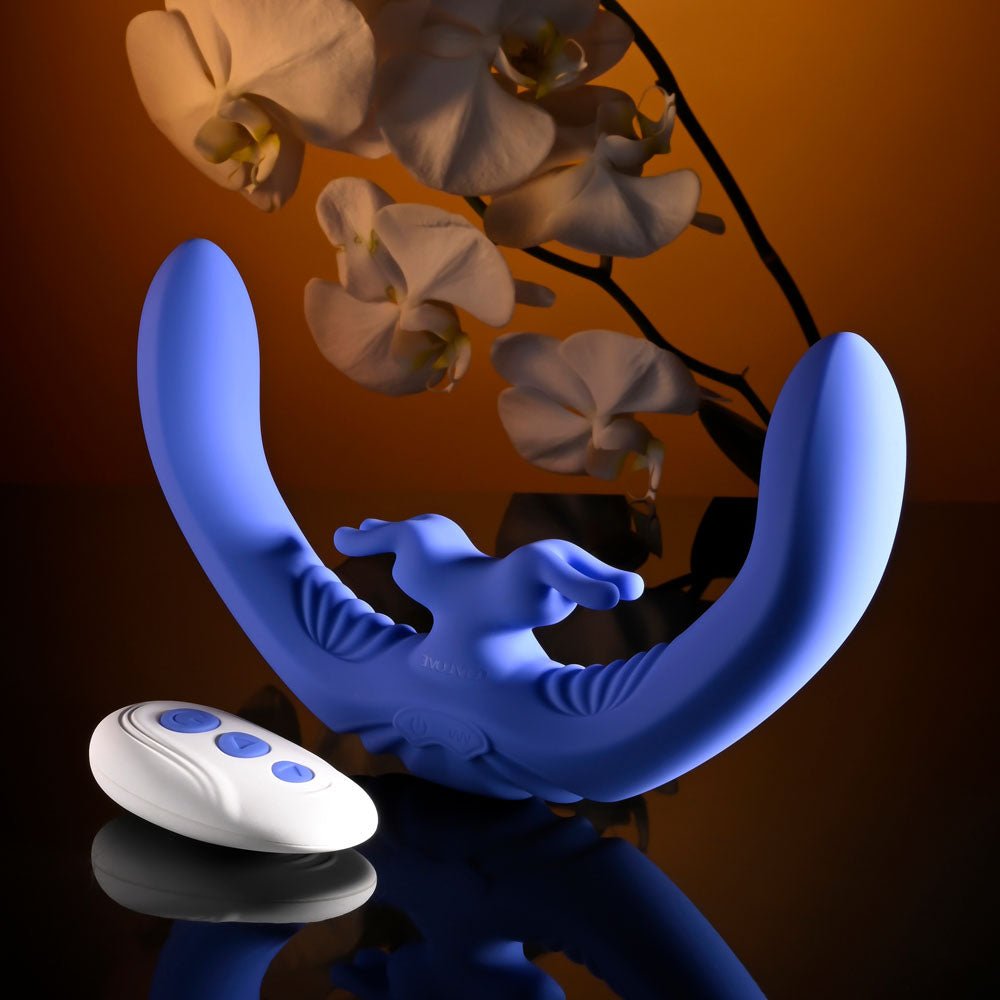 Evolved Lovebirds - Double Ended Rabbit Vibrator with Remote  Control - Purple