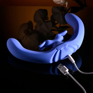 Evolved Lovebirds - Double Ended Rabbit Vibrator with Remote  Control - Purple