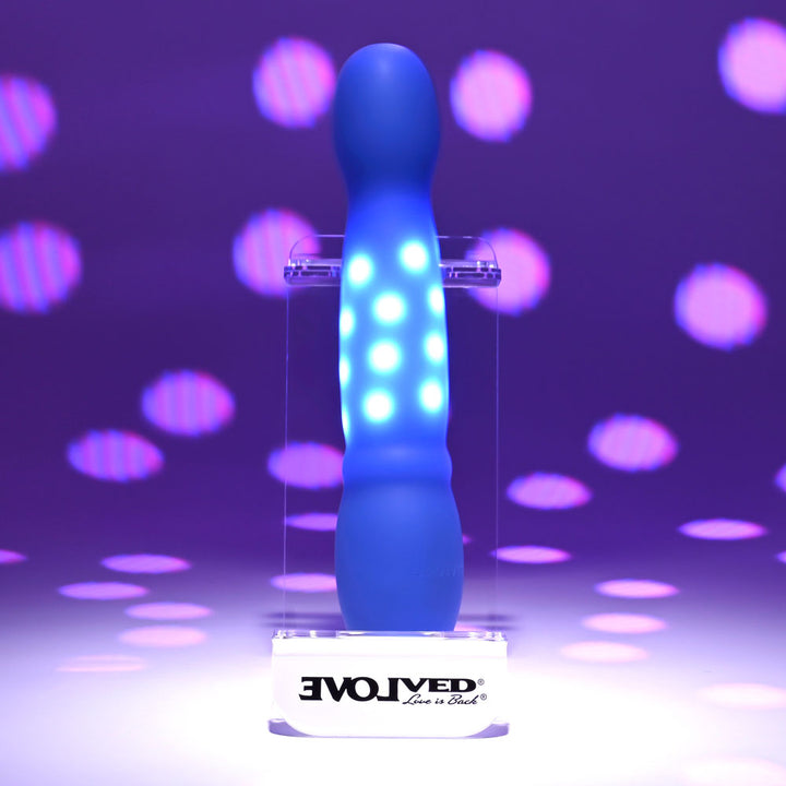 Evolved Disco Diva Light Up Vibrator - Blue