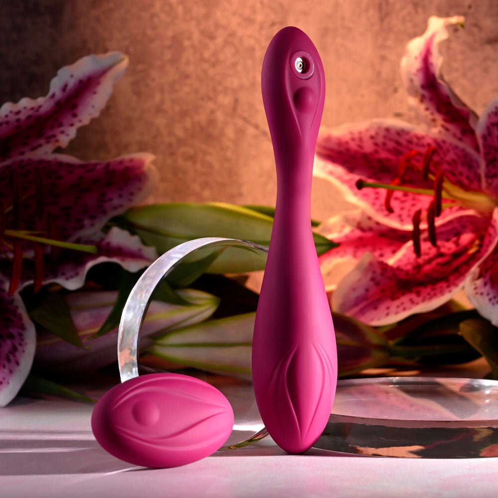 Evolved Cherry Pose  - Flexible & Posable Vibrator with Remote - Pink