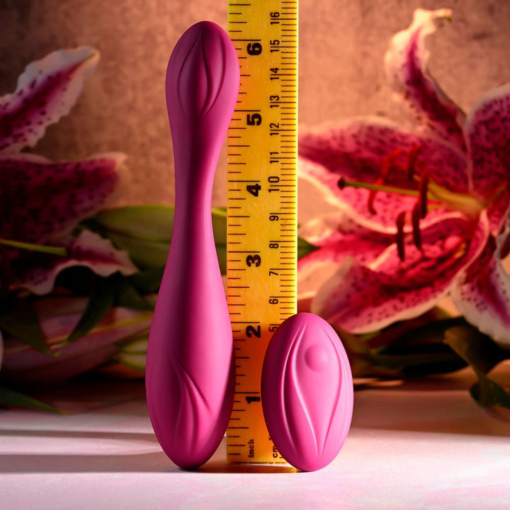Evolved Cherry Pose  - Flexible & Posable Vibrator with Remote - Pink