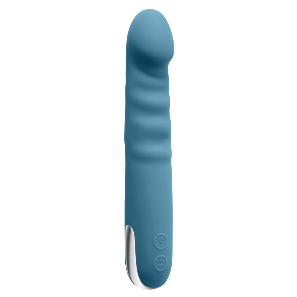 Evolved Queen of All Trades - Thrusting Rotating Vibrator - Blue