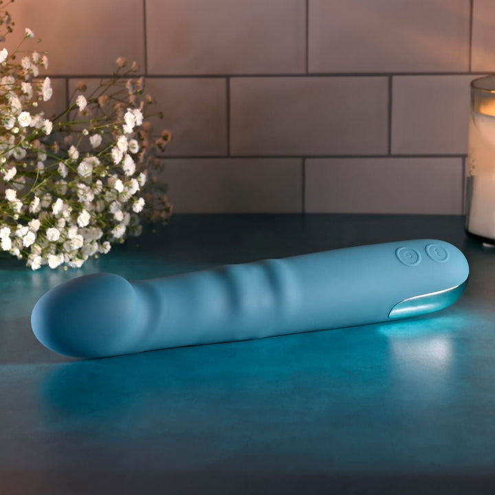 Evolved Queen of All Trades - Thrusting Rotating Vibrator - Blue
