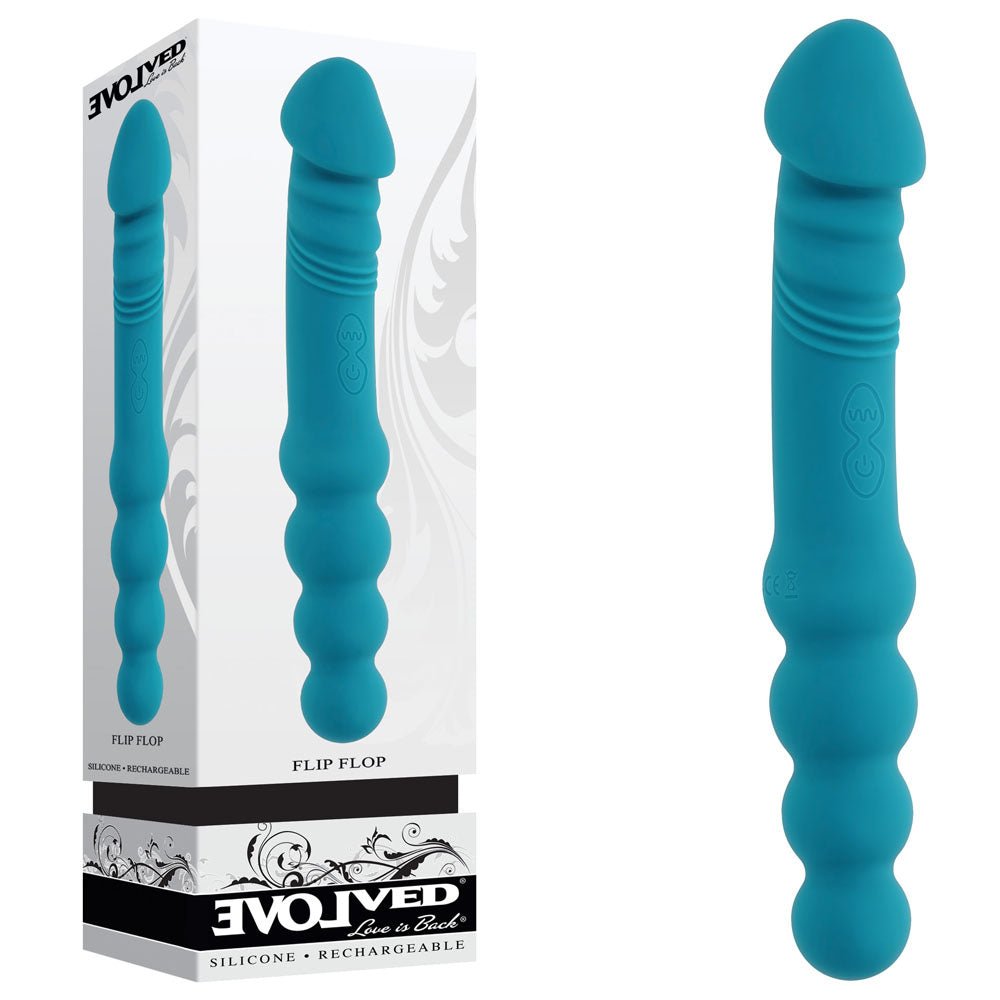 Evolved Flip Flop - Dual Ended Vibrator - Blue