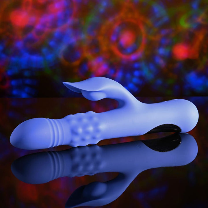 Evolved Pop Goes The O - Thrusting & Bulging Rabbit Vibrator - Purple