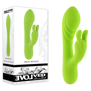 Evolved Brat Bunny Rabbit Vibrator - Green