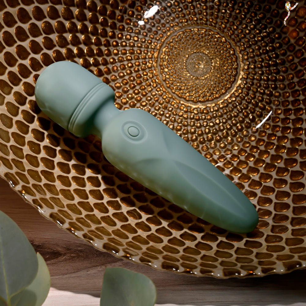 Evolved Rumble Wand Mini Massage Vibrator - Olive Green